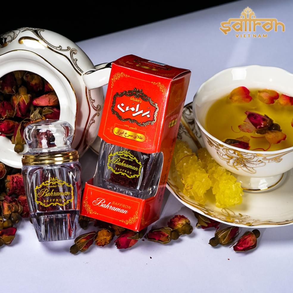 Combo Nhụy Hoa Nghệ Tây SAFFRON BAHRAMAN 1Gr x 2 hộp [Date 3/2023]