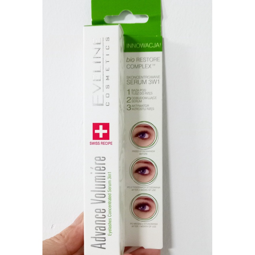 Serum dưỡng mi dài tự nhiên,ngăn ngừa rụng mi Eyelashes activator 3in1 Eveline cosmetics tuyb 10ml (Balan)