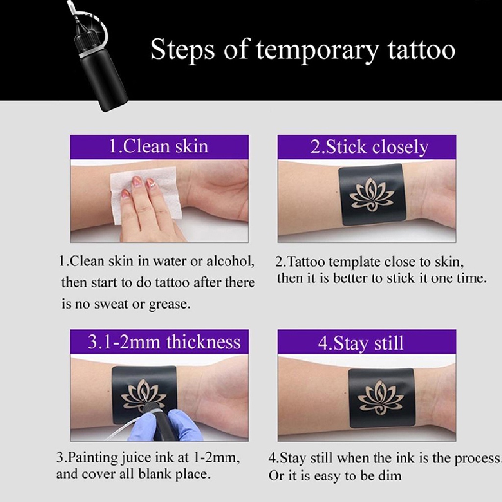 Mực Xăm Bán Vĩnh Viễn Tự Nhiên 10Ml Dành Cho Cơ Thể