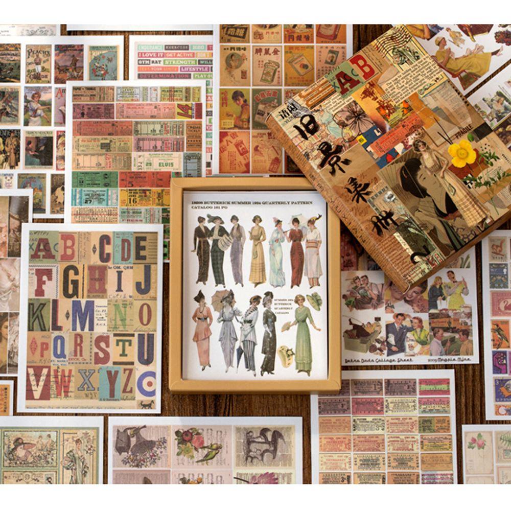 Sticker Dán Trang Trí Sổ Tay DIY Họa Tiết Giấc Mơ Phong Cách Retro