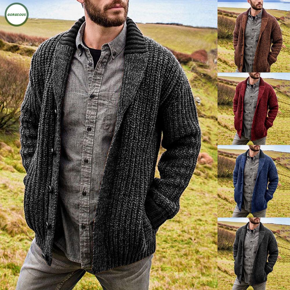 Sweater Casual Winter Jumper Overcoat Sweater Cardigan Single-Breasted