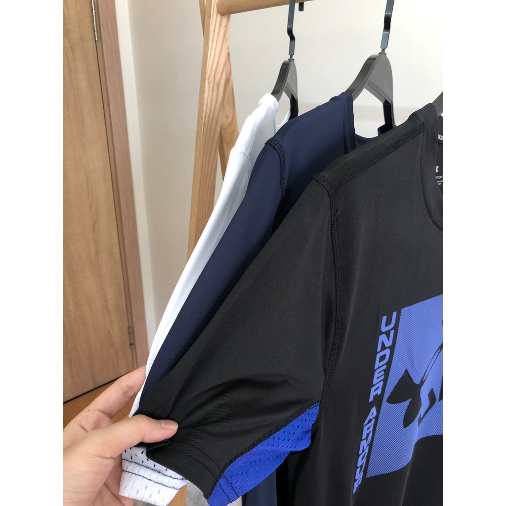 Áo thun thể thao, áo thun cộc tay nam chạy bộ, tập gym, tenis .. chất thun lạnh co giãn 4 chiều , thoáng mát, UACT2