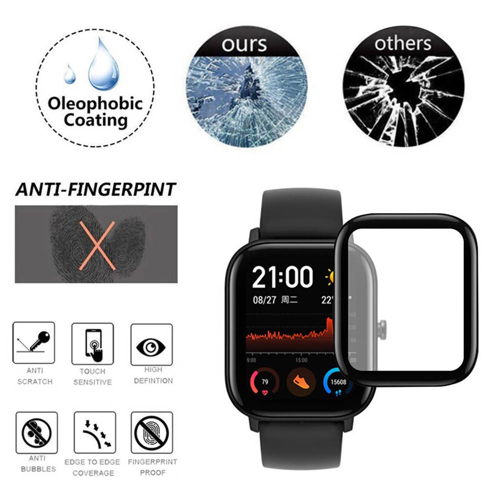 Kính Cường Lực Cong 3d Bảo Vệ Màn Hình Cho Amazfit Gts Lcd