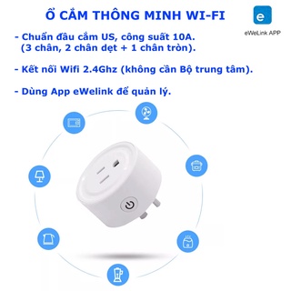 Mua Ổ cắm thông minh Sonoff các loại  chuẩn đầu cắm EU  kết nối Wifi hoặc Zigbee  App eWelink -