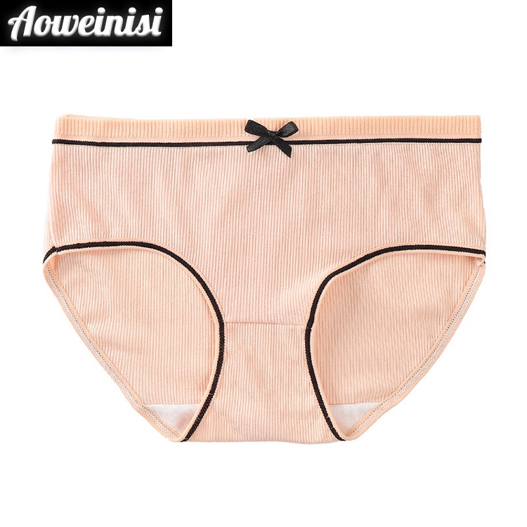Quần Lót Cotton Thoáng Khí Đính Nơ Ruy Băng Chống Vi Khuẩn Thoáng Khí Cho Nữ