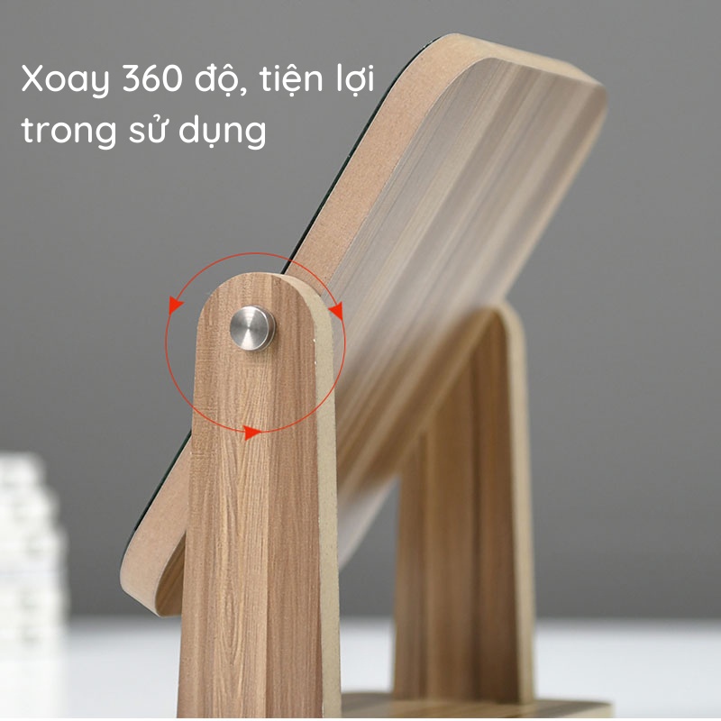 Gương Để Bàn, Gương Gỗ Decor Phòng Ngủ Thiết Kế Mới - KHO GIA DỤNG TRẦN PHÚ