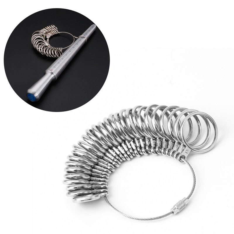 ✿INF✿Finger Ring Size Tools Easy To Use 0-13 Finger Ring Metal Sizer Gauge Measure Jewelry