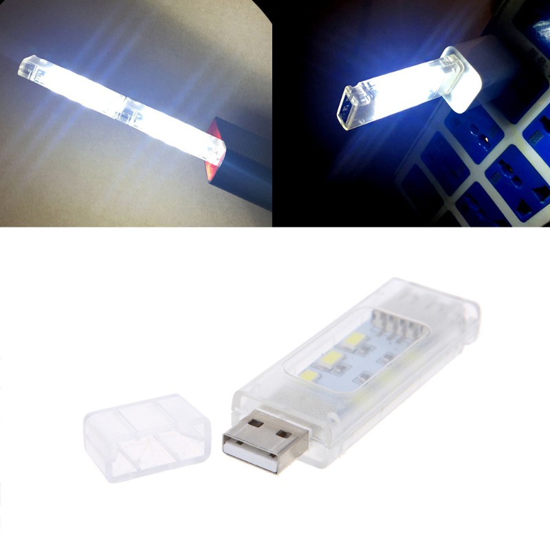 (Hàng Mới Về) Đèn Đọc Sách Usb 12 Bóng Led Hai Mặt Mini Dùng Khi Đi Cắm Trại