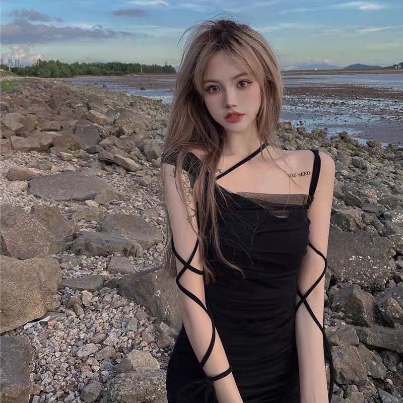 Đầm Mini Thiết Kế Cột Dây Thời Trang Mùa Hè Quyến Rũ Cho Nữ