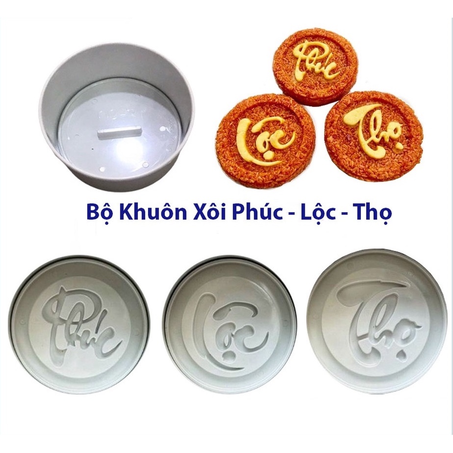 Khuôn Xôi Phúc Lộc Thọ Trang Trí Mâm Cỗ Các Ngày Lễ Tết