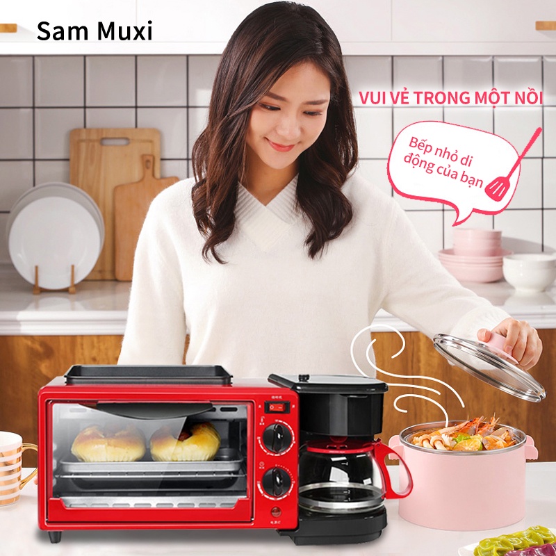 EP19 Máy ăn sáng   tại nhà đa chức năng máy nướng bánh mì ba trong một ký túc xá net dành cho người nổi tiếng shopbenbo