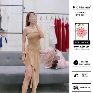 Đầm/Váy Cúp Ngực Tằm Ý Cao Cấp (NÂU)