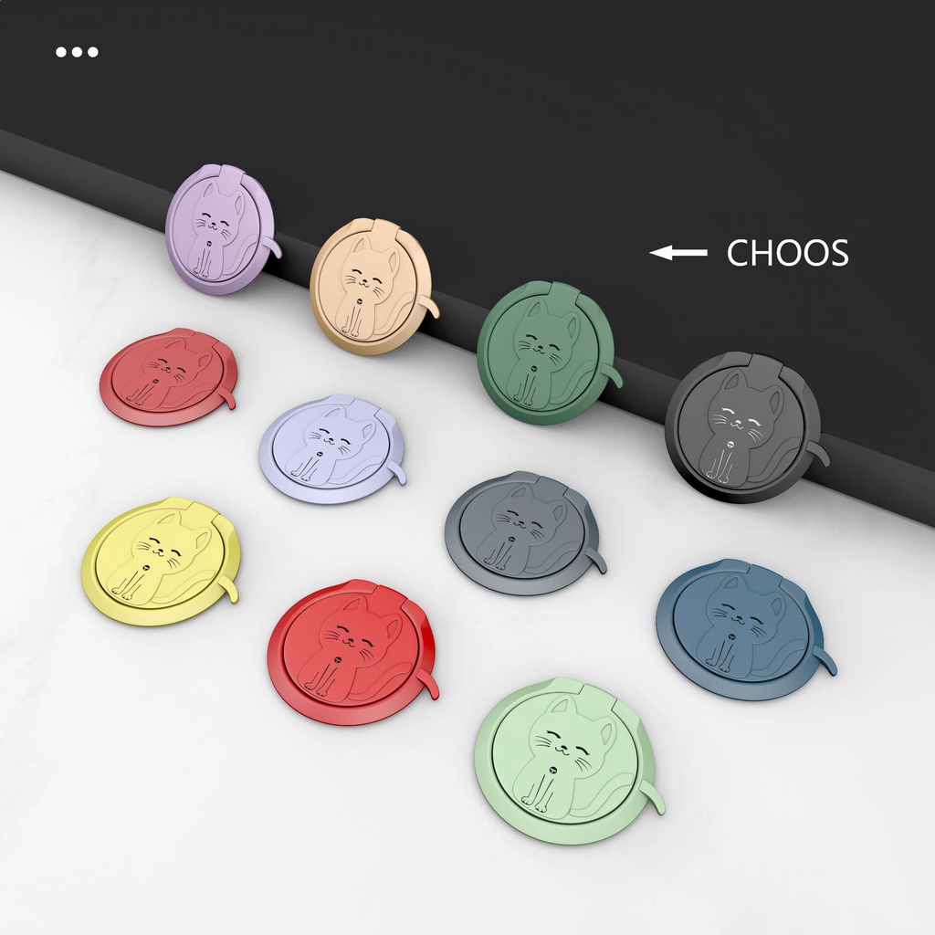 Nhẫn điện thoại Bella925 giá đỡ trên ô tô iring điện thoại xoay 360 độ chống rơi