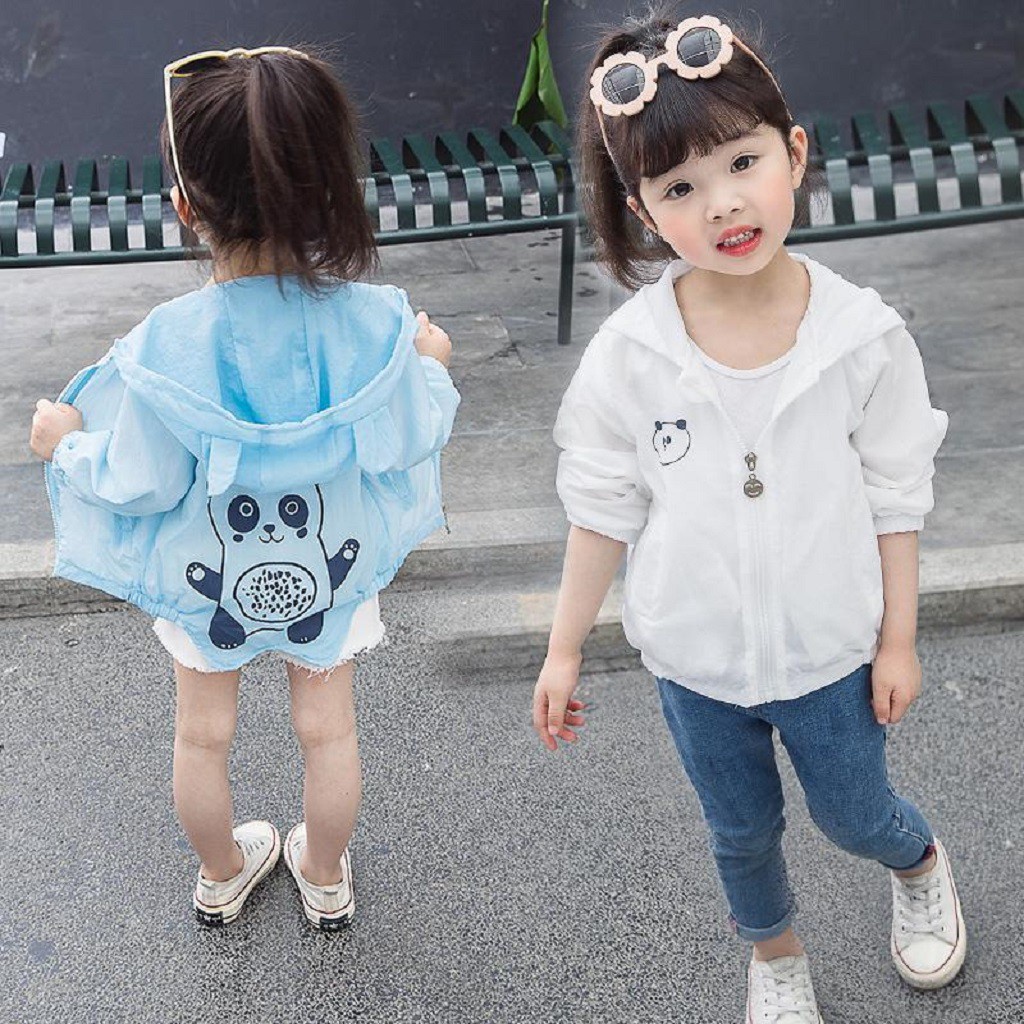 Áo Chống Nắng Cho Bé In Hình Gấu Cute MOOBABY SHOP, Áo Khoác Cho Bé Trai