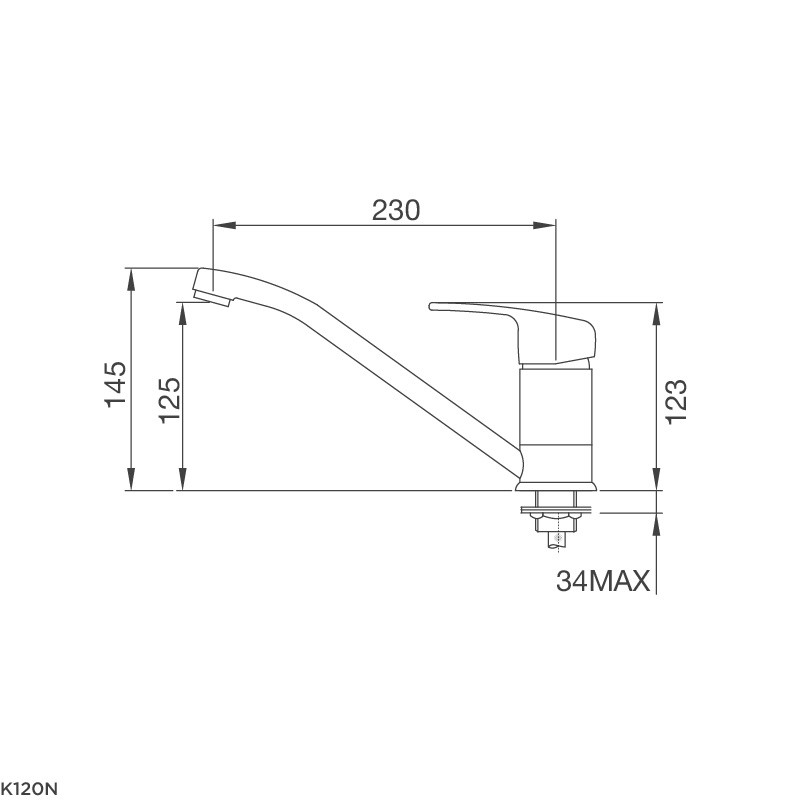 Vòi rửa chén Malloca K120N