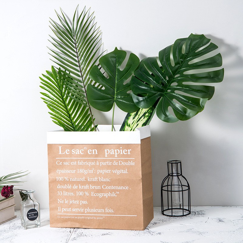 Lá Monstera nhân tạo trang trí, decor, phong cách Bắc Âu