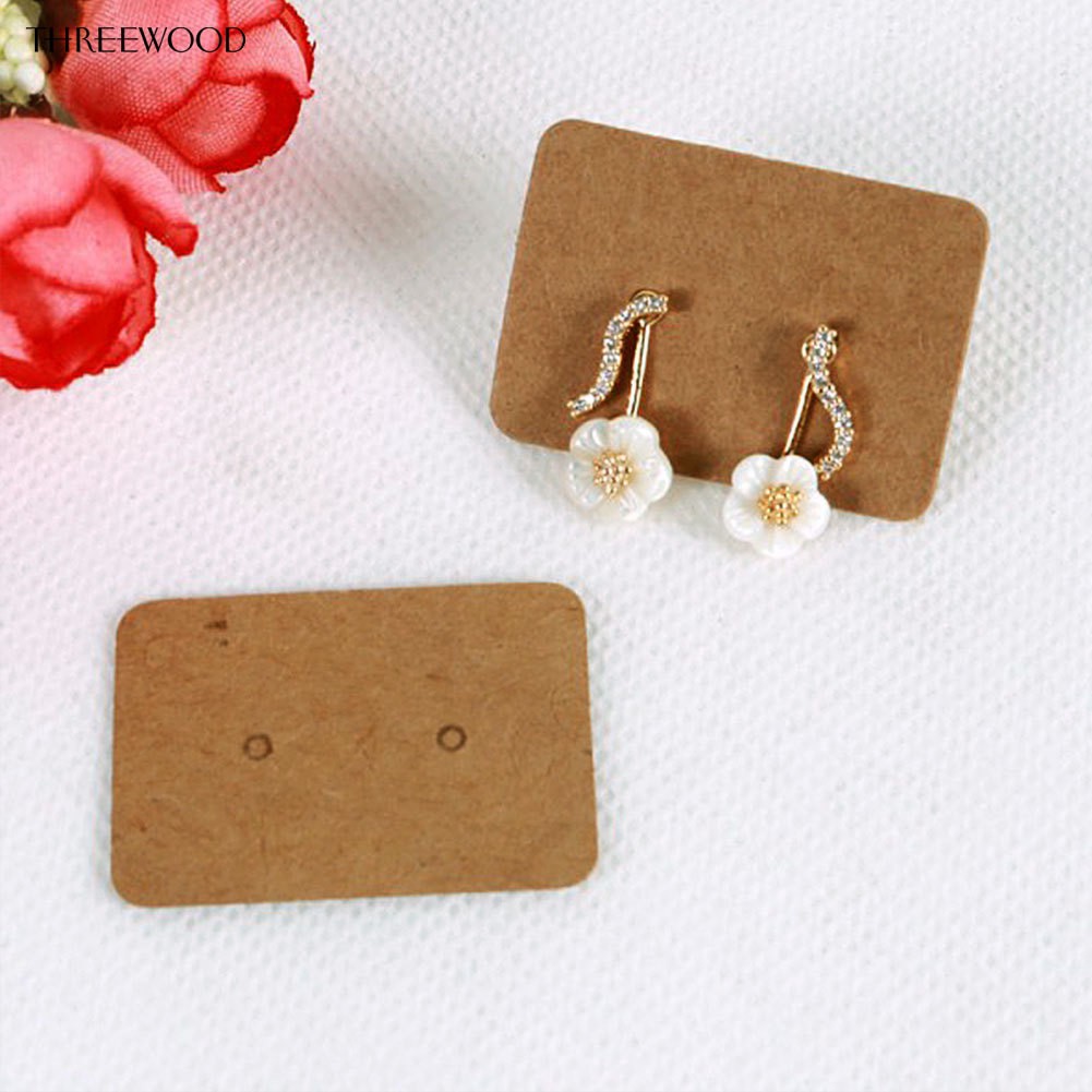 Kraft Paper Earring Holder Display Card tag Cardboard