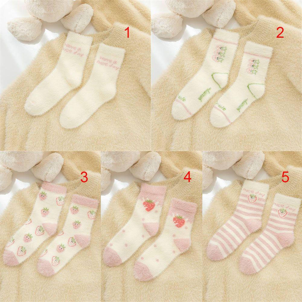 Vớ Lông Cừu San Hô Mềm Mại Giữ Ấm Mùa Đông Cho Nữ