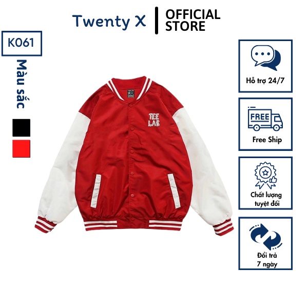 Áo Khoác Dù Bomber Unisex, Áo Khoác Nam Nữ Hai Màu Đỏ Đen Dễ Phối Đồ, Chất Liệu Nhẹ Thoải Mái, Mặc Đôi, Couple Mới 2022