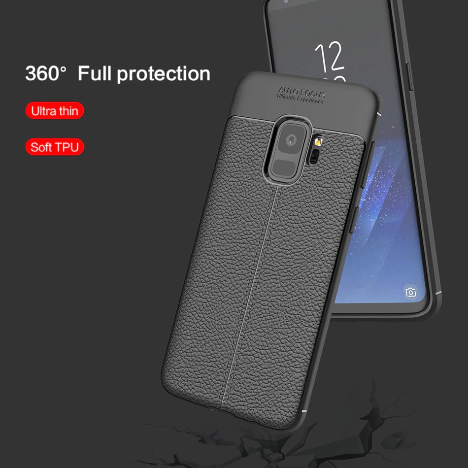 Ốp Lưng Auto Focus Vân Da Cho Samsung S9