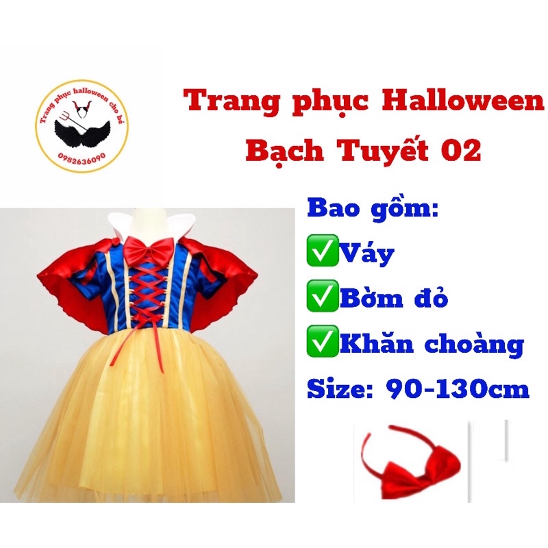 Trang phục hóa trang Halloween công chúa bạch tuyết