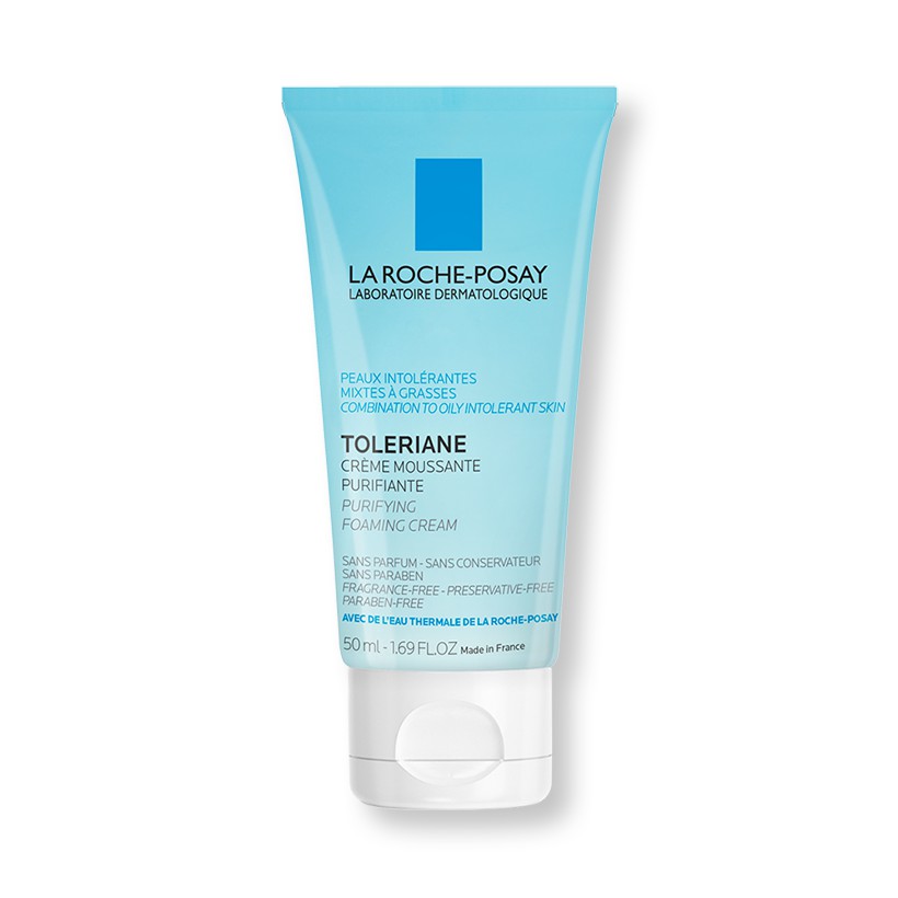Sữa rửa mặt tạo bọt dành cho da hỗn hợp & da dầu rất nhạy cảm La Roche-Posay Toleriane Foaming Cream 50ml | BigBuy360 - bigbuy360.vn