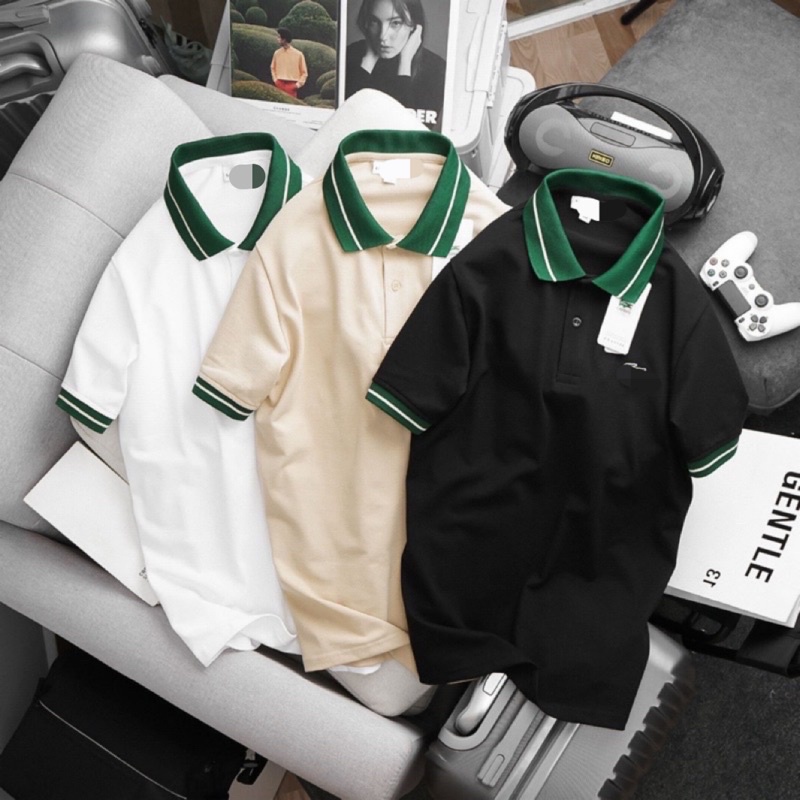 Aó thun polo nam cao cấp LCST cổ phối 2 khuy,Form Slimfit,vải COTTON khô co dãn 4 chiều,thấm hút mồ hôi,Hàng VNXK