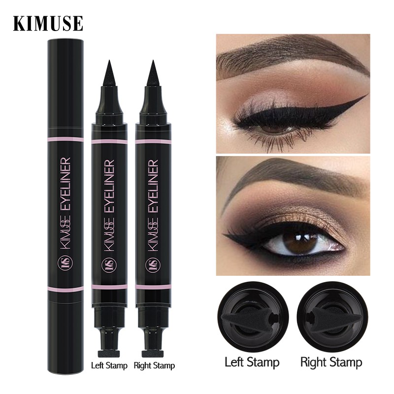 Set 2 bút kẻ mắt KIMUSE kháng nước có đầu vẽ đuôi mắt trang điểm làm đẹp độc đáo 40g