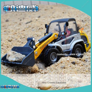 Xe Mô Hình Sắt Xe Xúc Ủi Nhỏ Bánh Hơi Có Người Lái Tỉ Lệ 1:35 - Kdw - 9929.1