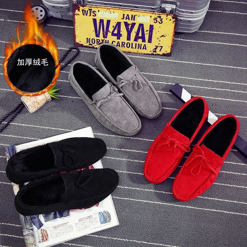 Giày lười vỏ da dày dặn màu tối dành cho nam