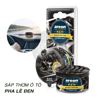 Sáp thơm nước hoa xe hơi hương Pha Lê Đen  AREON TỪ CHÂU ÂU  ( NAM TÍNH - THE MÁT )Black Crystal