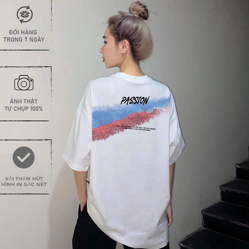 Áo thun in hình, Áo thun nam nữ tay lỡ Passion Form rộng vải cotton 100% thoáng mát In hình Baby Face | BigBuy360 - bigbuy360.vn
