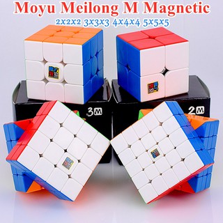 Rubik Moyu Meilong 2,3,4,5 Nam Châm Từ Tính Stickerless - Đồ chơi Rubik Bẻ Góc Cực Tốt, Trơn Mượt (Tặng Chân Đế, Tô Vít)
