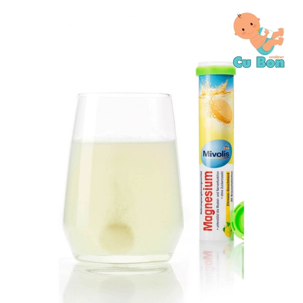 Viên sủi Magnesium Mivolis của Đức giúp bổ sung Magie nhằm duy tri tốt hệ thần kinh và hệ cơ hợp với người chơi thể thao