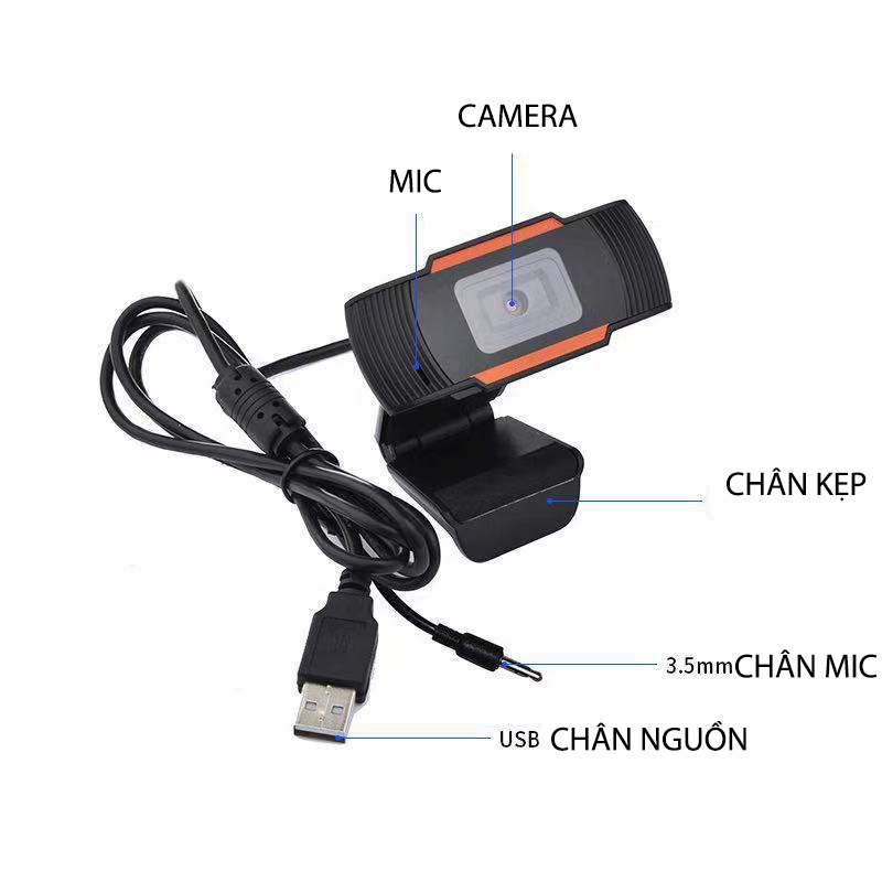 Webcam máy tính có mic laptop pc 720p 1080p full hd máy tính bàn giá rẻ LUVIBA WC12