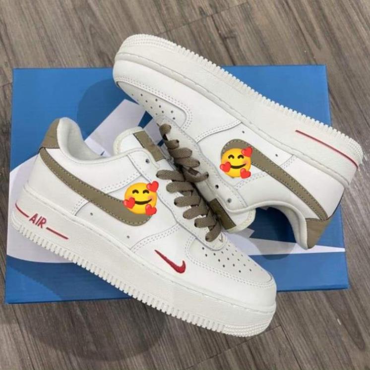 Giày thể thao nike_AF1 vệt nâu, Giày sneaker air force 1 low premium white brown nam nữ cực chất dễ phối đồ 2021 | BigBuy360 - bigbuy360.vn