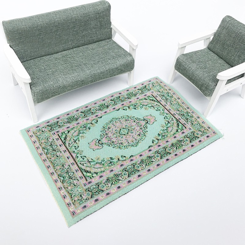 Bộ 2 Thảm Mini Tỉ Lệ 1: Dùng Trang Trí Nhà Búp Bê