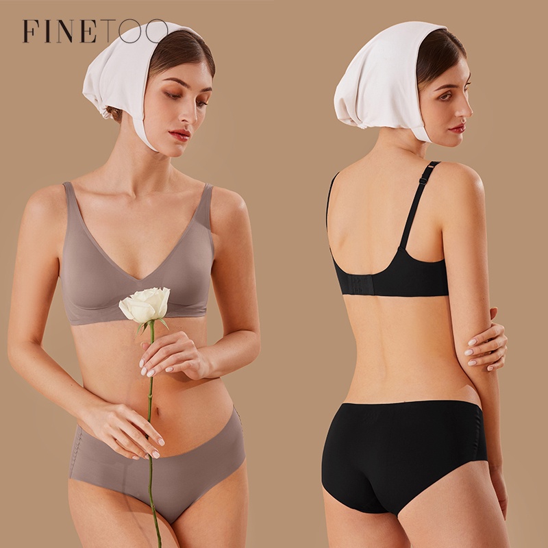 FINETOO Áo Lót Nữ Mềm Mại Nâng Ngực Không Gọng Size S-5XL