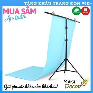 Bộ khung treo phông nền chụp ảnh sản phẩm livestream bán hàng chuyên nghiệp - Chữ T (kiêm cây livestream 2 in 1)