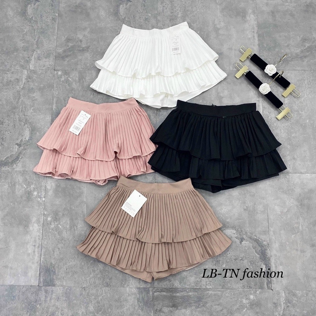 chân váy dập kiểu 2 tầng xòe xinh