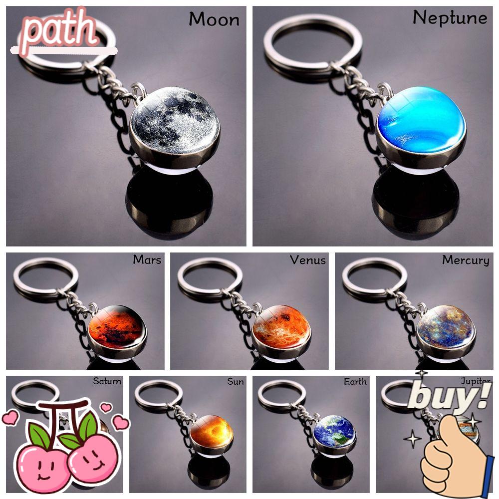 Móc Khóa Mặt Hệ Mặt Trời Hình Bóng Galaxy Thời Trang