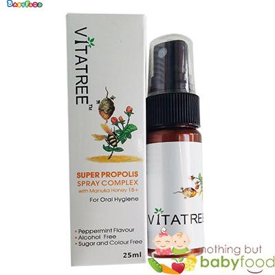 Xịt keo ong Vitatree 25ml - Vitatree Super Propolis Spray complex with Honey Úc