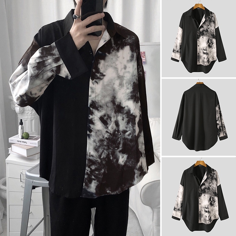 Áo Sơ Mi Dáng Rộng In Họa Tiết Phong Cách Hiphop Đường Phố Cho Nam