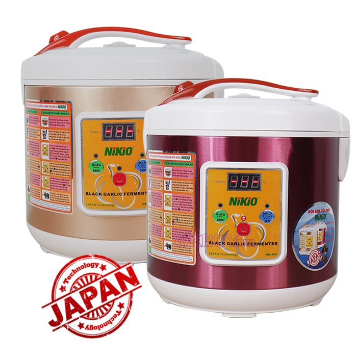 Máy làm tỏi đen Nhật Bản Nikio NK-696/ 6 lít - Dòng cao cấp - Chính Hãng Japan - Màu Vàng Gold