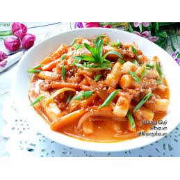 combo 1 kg tokbokki truyền thống GF kèm 100g sốt và 100g bột phô mai