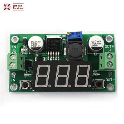 Sỉ Lẻ Mạch Giảm Áp Có Hiển Thị 3A,Mạch nguồn giảm áp, hạ áp hiển thị led LM2596 3A có điều chỉnh điện áp