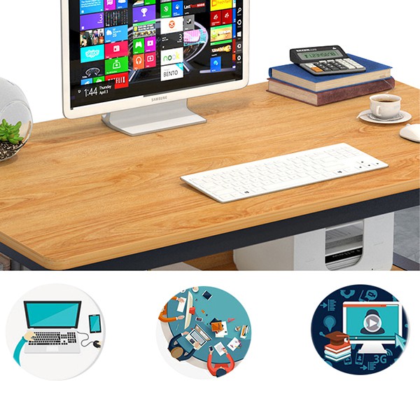 Bàn làm việc cao cấp kèm kệ sách Tâm house mẫu mới 2018 BXG035 | BigBuy360 - bigbuy360.vn