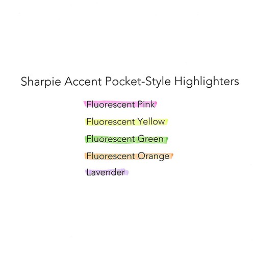 Bút dạ quang nắp đậy ngòi nhỏ Sharpie Pocket Highlighter 2.7mm (Cây lẻ)