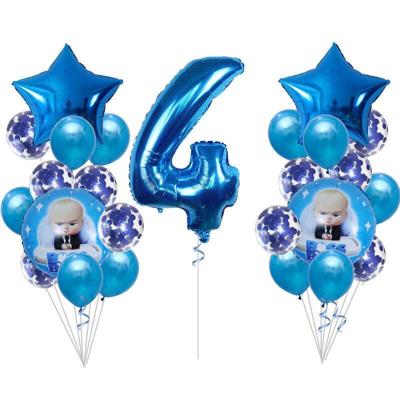 Set 25 Bong Bóng Tráng Nhôm Trang Trí Tiệc Sinh Nhật 1-2 Tuổi