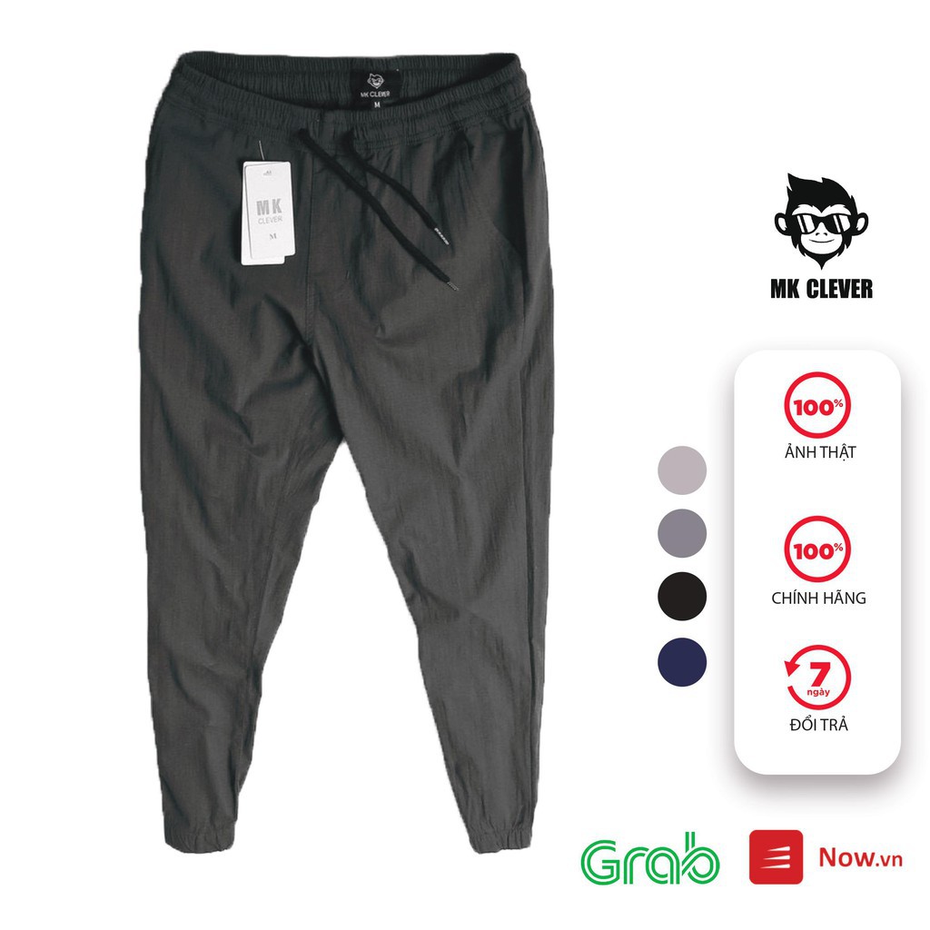 Quần jogger nam MK Clever đũi trơn, cạp chun dài co giãn, thoải mái -QJĐ03 - Hàng nhập khẩu